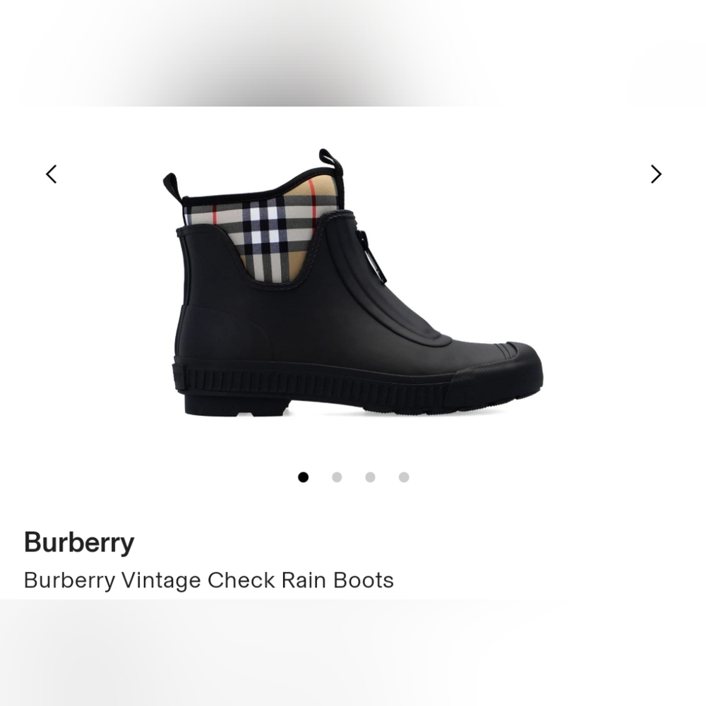 BNIB Burberry Flinton Rain Boots Size EUR 40